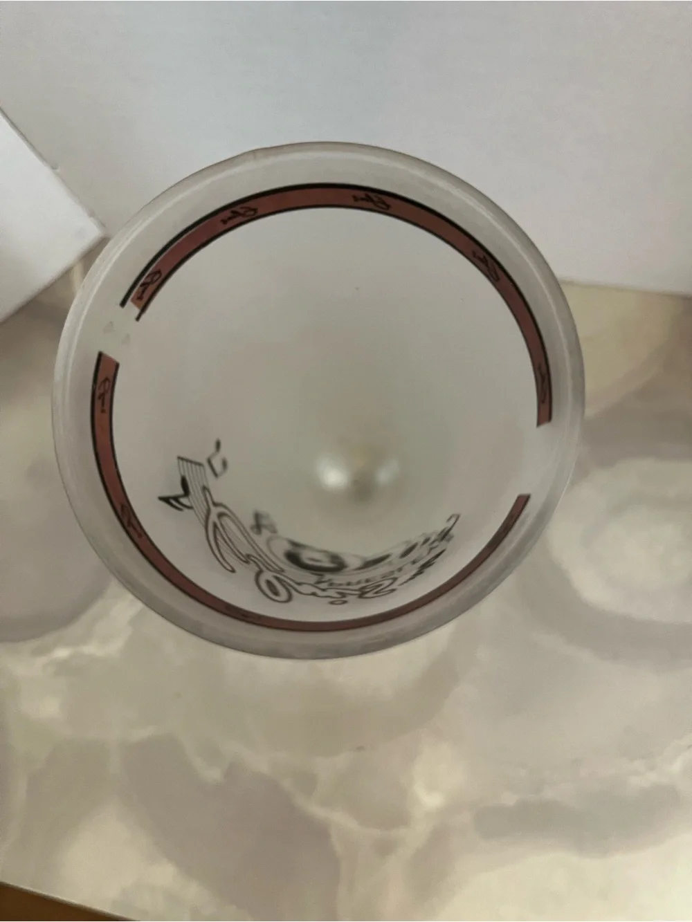 Frosted Champagne Flute with Gold Accents